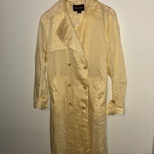 Urban Revivo Yellow Lightweight Duster Trench Coat Belted NWT